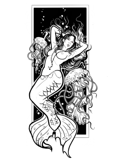 Meerjungfrau Print A3